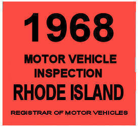 (image for) 1968 Rhode Island Inspection Sticker